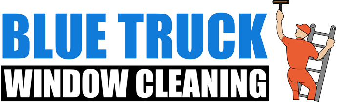 blue truck window cleaning logo